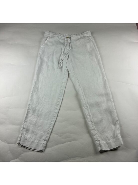 Tommy Bahama Pants - Tommy Bahama White Linen Ankle Pant S